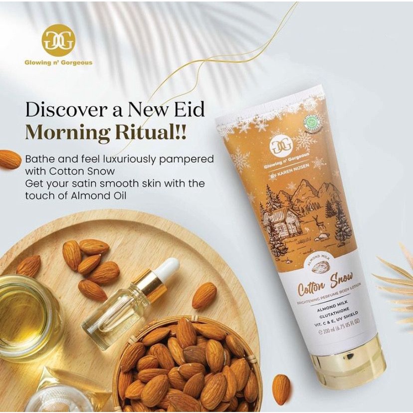 GnG Body lotion Glowing n Gorgeous COTTON SNOW 100ml HALAL MUI BPOM