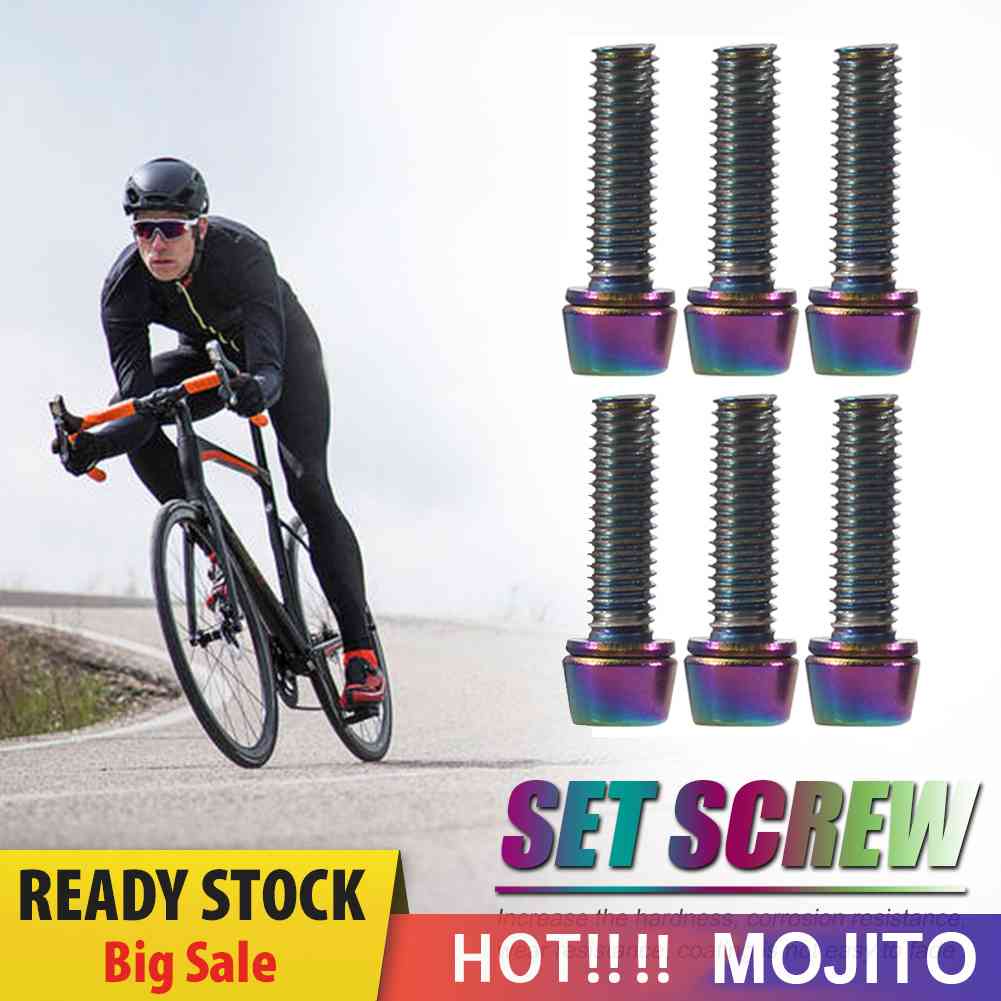 6Pcs Sekrup Stem Stang Sepeda MTB Bahan Stainless Steel