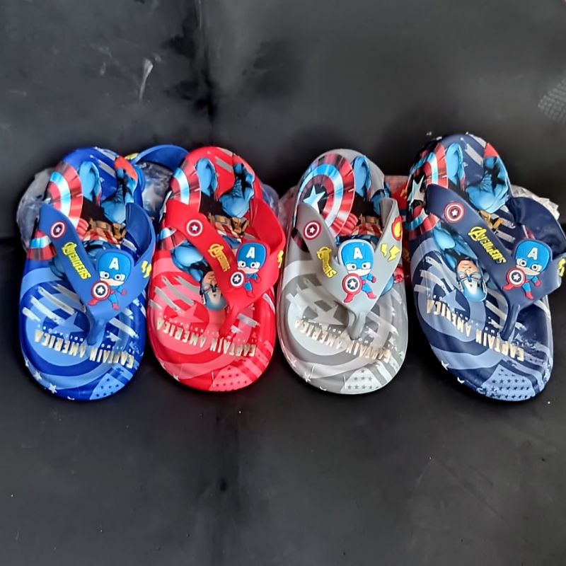 Sandal anak avenger Sandal karet import anak laki sendal trendy motif super hero