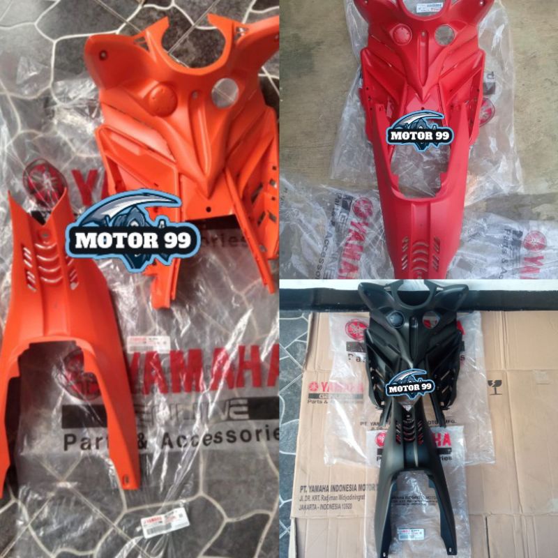 Cover kontak dan bawah jok jupiter mx new 135 merah ori ygp