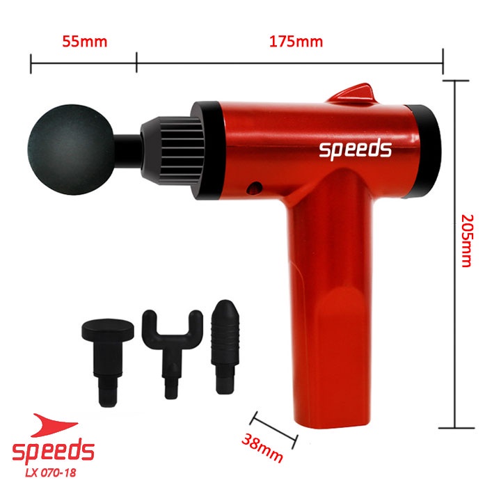 SPEEDS Alat Pijat Kaki Elektrik Foot Massager Terapi Kaki dan Badan Alat Kesehatan Portable 070-20--18 MERAH