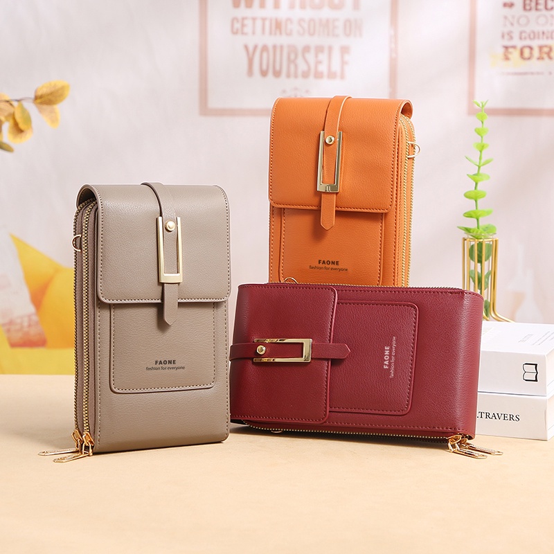 Khatin Dompet HP Touchscreen / Tas Selempang Wanita / Premium Import / Kekinian / Tas Bahu Remaja - F413