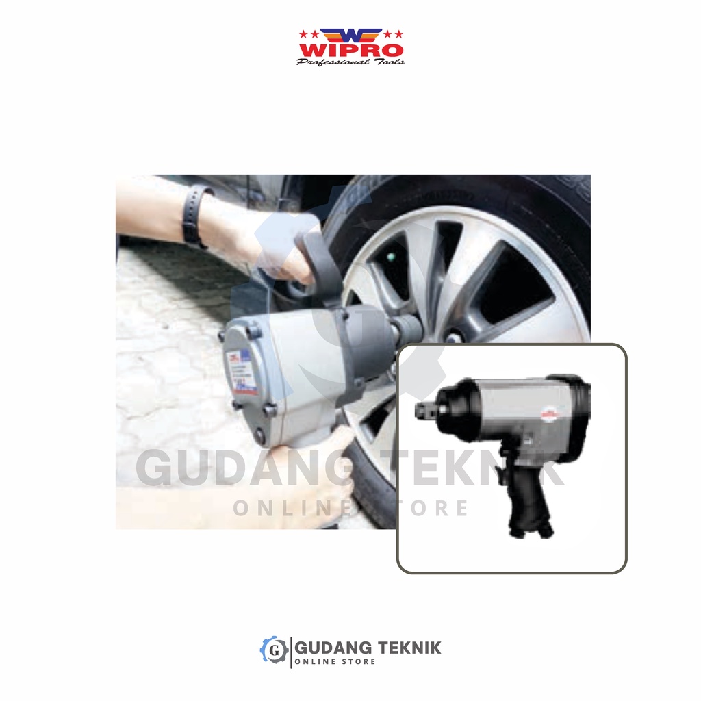 Air Impact Wrench 3/4&quot; TWIN HAMMER Mobil WIPRO RP-7461 / Alat Buka Pasang Baut Impact Wrench ANGIN 3/4 Inch Mobil WIPRO RP7461 - Alat Buka Baut Mobil Angin WIPRO RP 7461