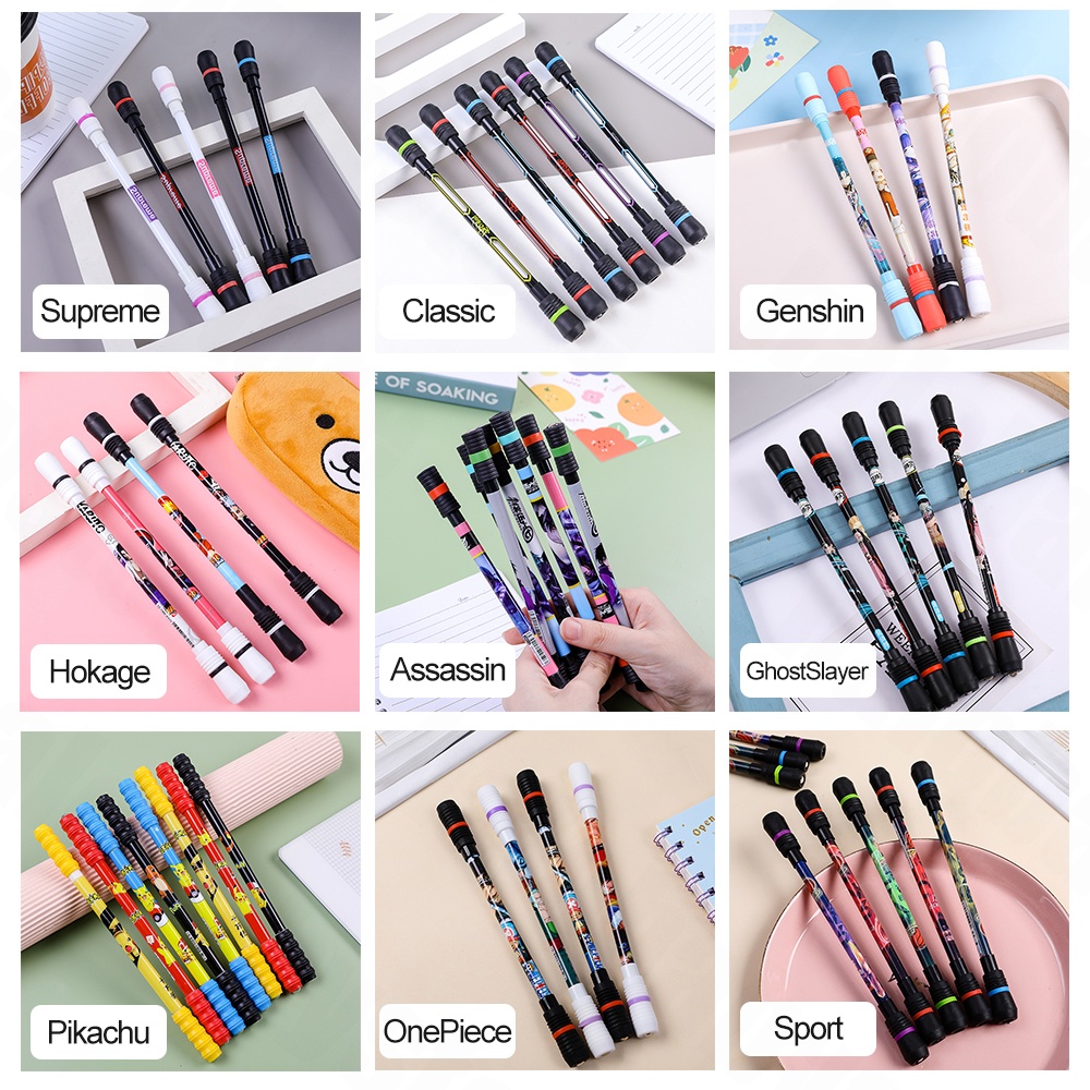 halobaby pen spinning anime/pulpen putar magnet/Pen Anti Stress Spinning/Pen Balance