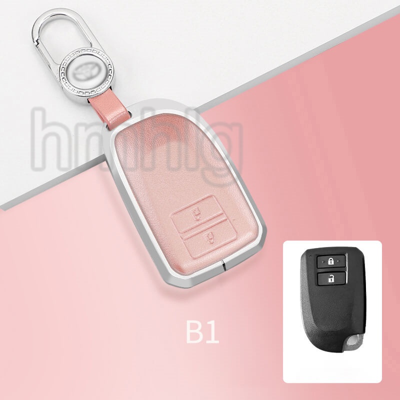 [Tersedia] Untuk Cover Kunci Mobil Toyota Vios Yaris Aluminium Alloy Kulit Keyless Remote Smart Key Casing