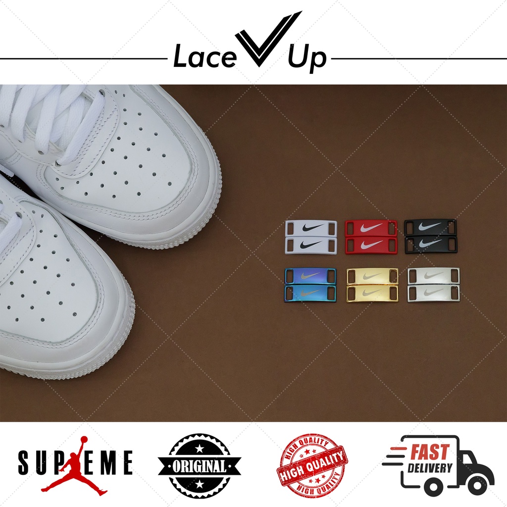Buckle AF1 Swoosh Plat / Shoe Charm / Gesper Tali Sepatu