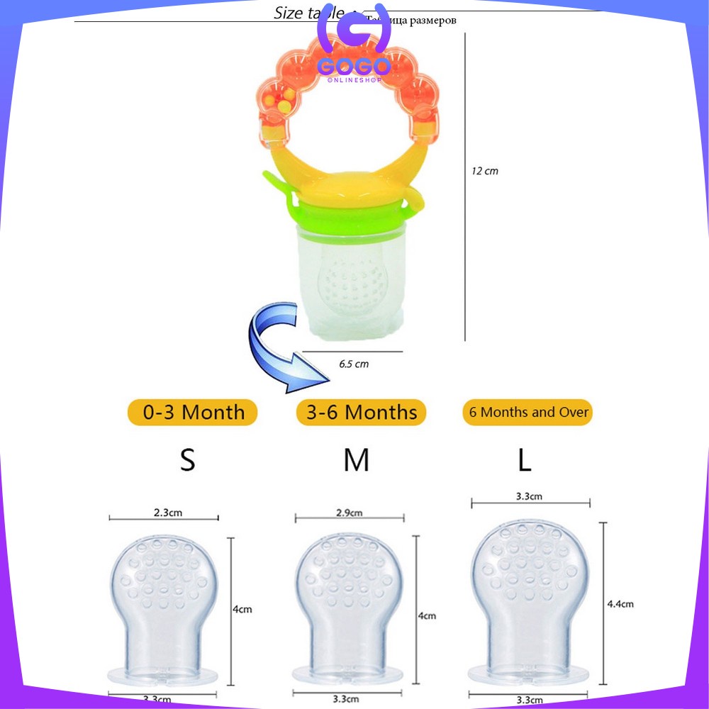 GOGO-C44-45 Empeng Dot Buah Anak Bayi Baby Fruit Feeder Rattle Teether Kompeng Pacifier Gigitan Bayi