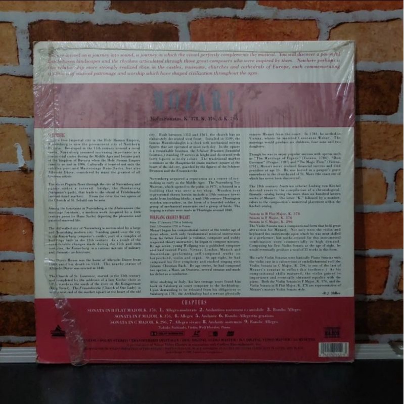 Laserdisc lagu mozart violin sonatas