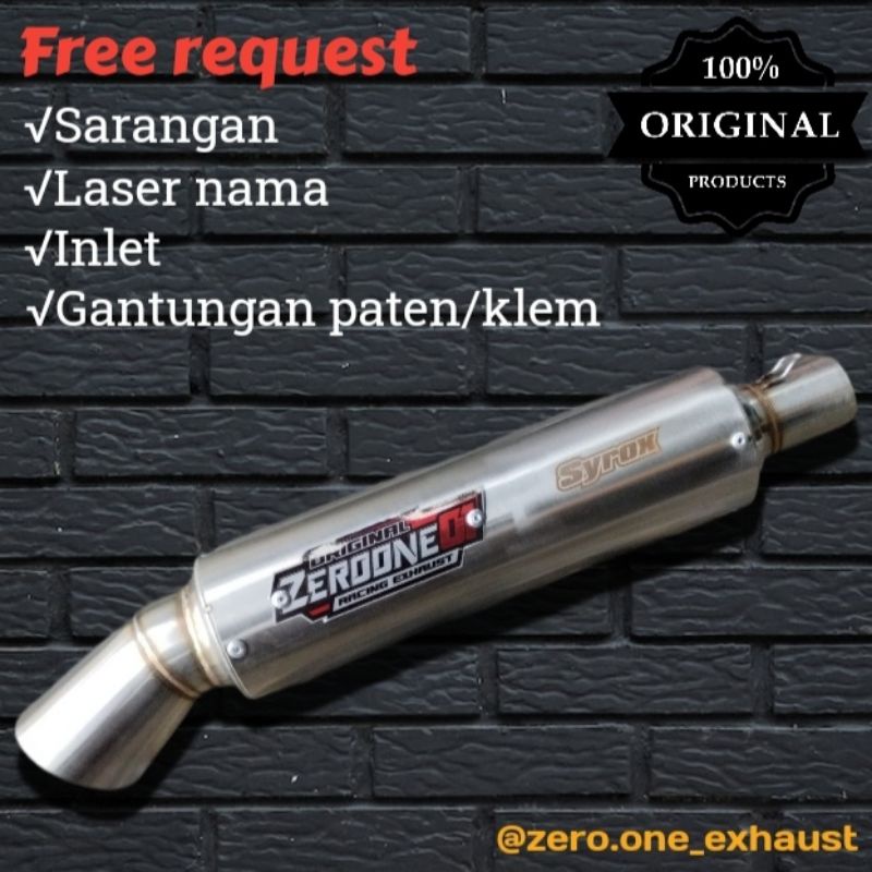 Knalpot racing original ZeroOne cobra all matic