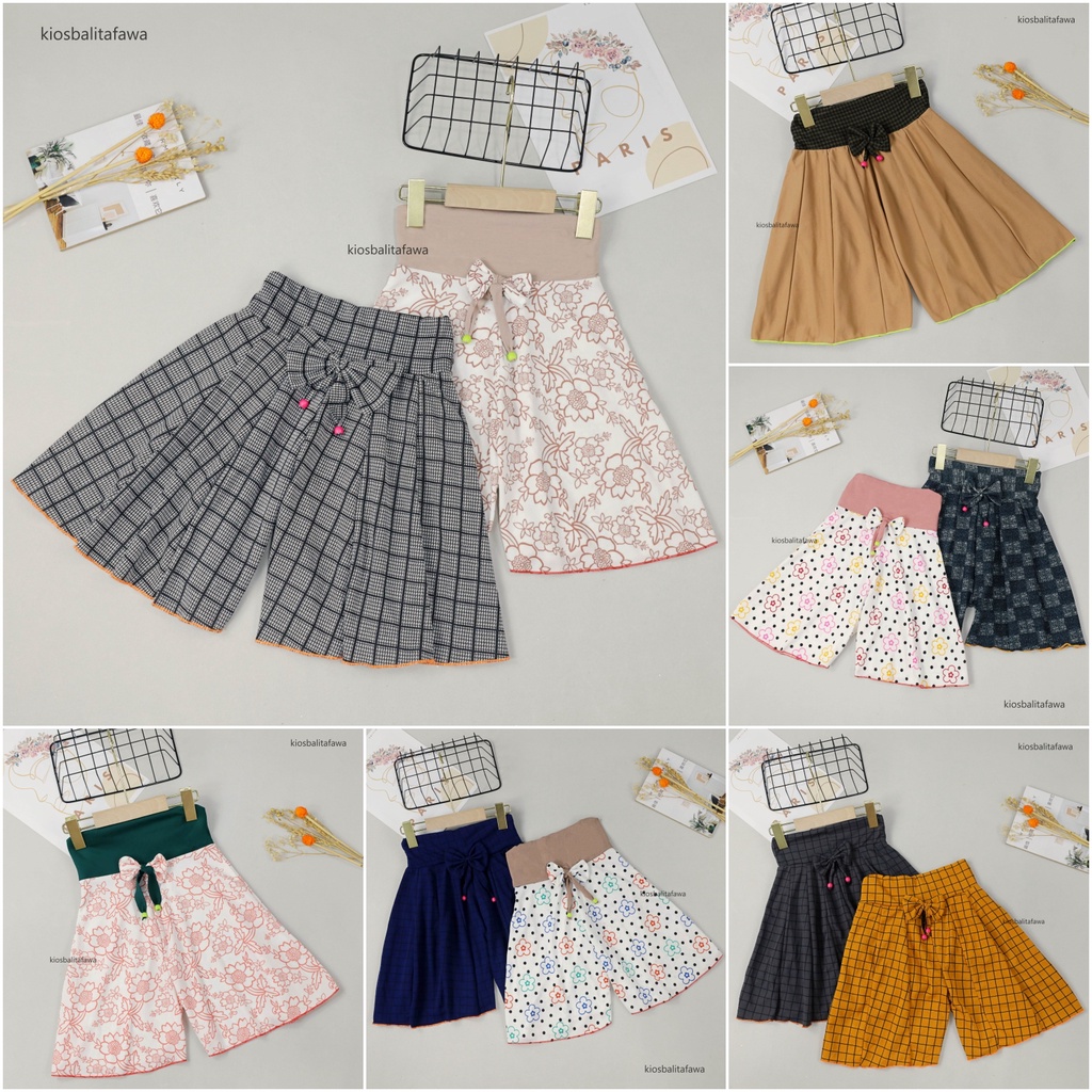 Rok Celana MOTIF Uk 6-7 Tahun / Bawahan Anak Perempuan Murah Model Rok Celana Pendek Grosir Adem