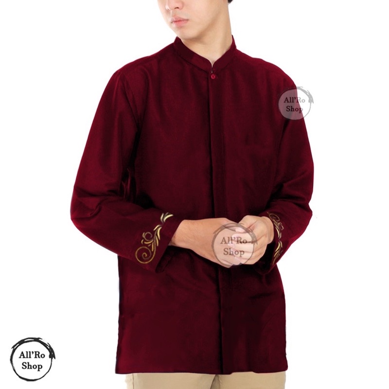 Baju Koko Pria Muslim Lengan Panjang Atasan Koko Zahri Lebaran 2023 Bahan Toyobo Kualitas Premium Kemeja Koko Pria Busana Muslim Lengan Panjang ARS