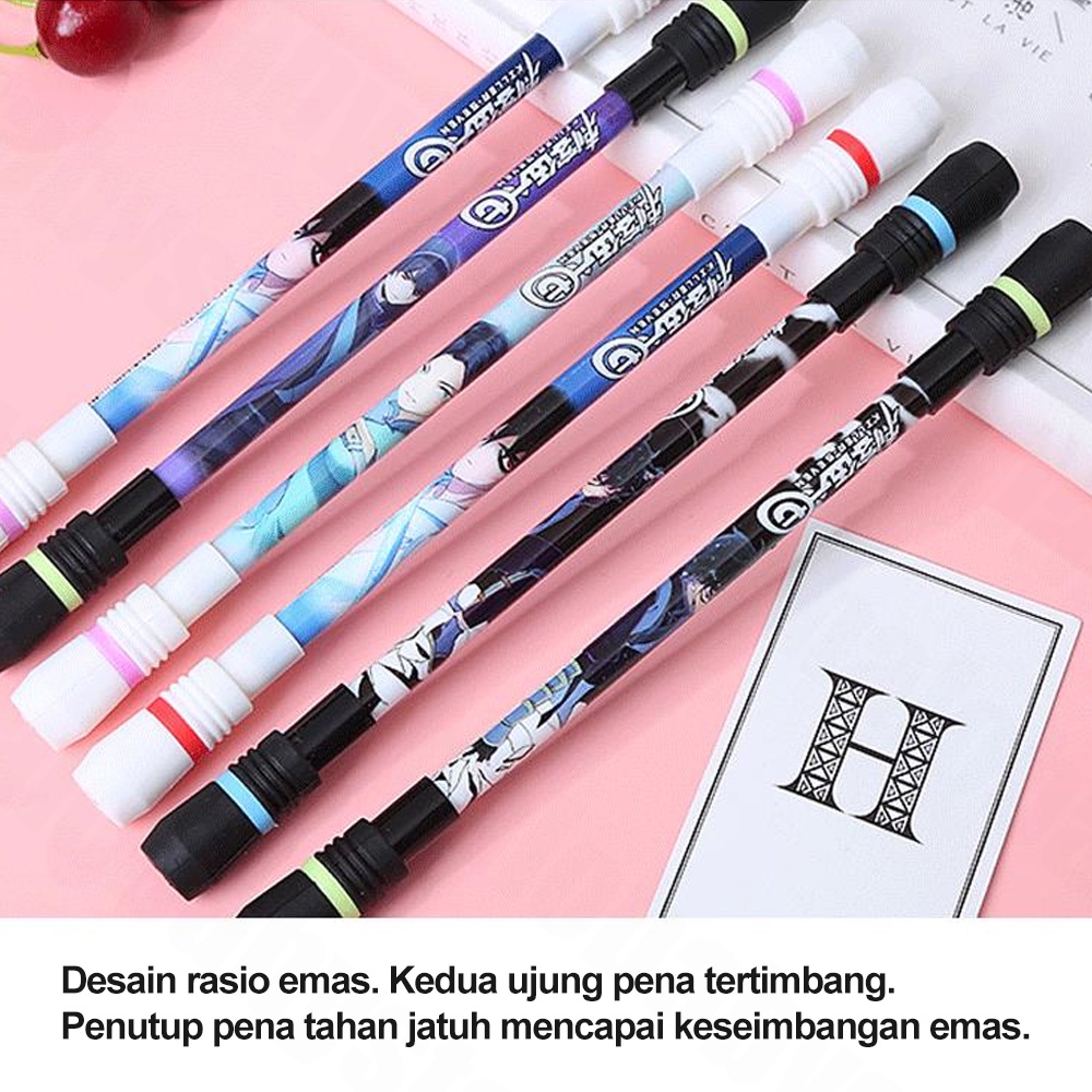 halobaby pen spinning anime/pulpen putar magnet/Pen Anti Stress Spinning/Pen Balance