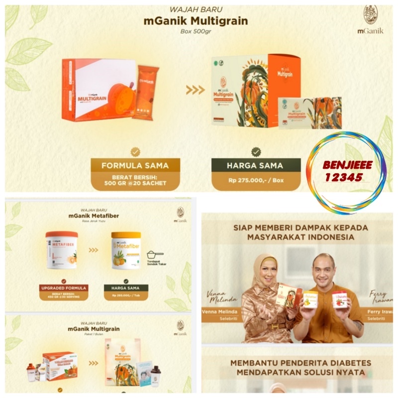 Mganik Multigrain Metafiber original MGANIK META FIBER Multi Grain minuman diabetes darah tinggi gula darah 500 gram 20 sachet 252 gr 42 serving jeruk yuzu lychee orange obat penurun kencing manis original bpom mencegah menyembuhkan hipertensi kolestrol