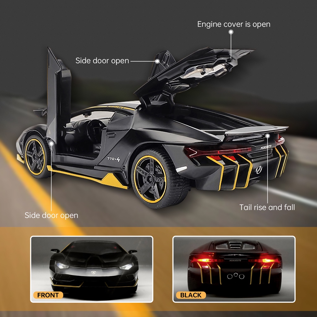 BLINGO 1:32 Lamborghini Mobil Mobilan Diecast Mobil Miniatur Mobil