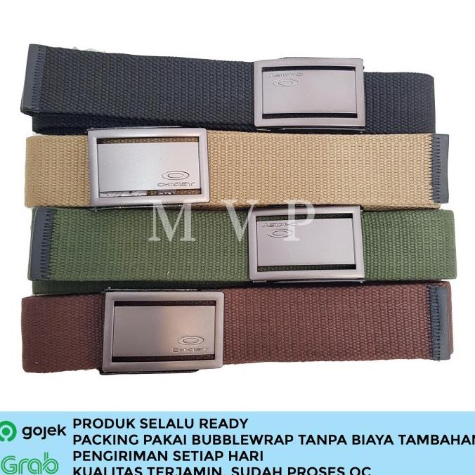 [BISA COD] Belt Gesper Ikat Pinggang Ban Sabuk Pria Tactical Oakley hijau army