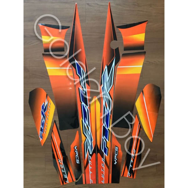 Striping yamaha fizr f1zr fiz r putih biru 2003 body standar berkualitas terbaik Sticker Fiz r 2003 
