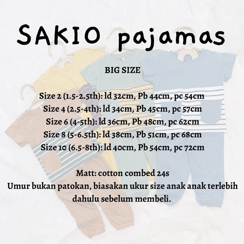 Pajamas Stripes Half Pocket Pineapple 2-6 Tahun || Pajamas Stripes Pineapple || Piyama Pineapple