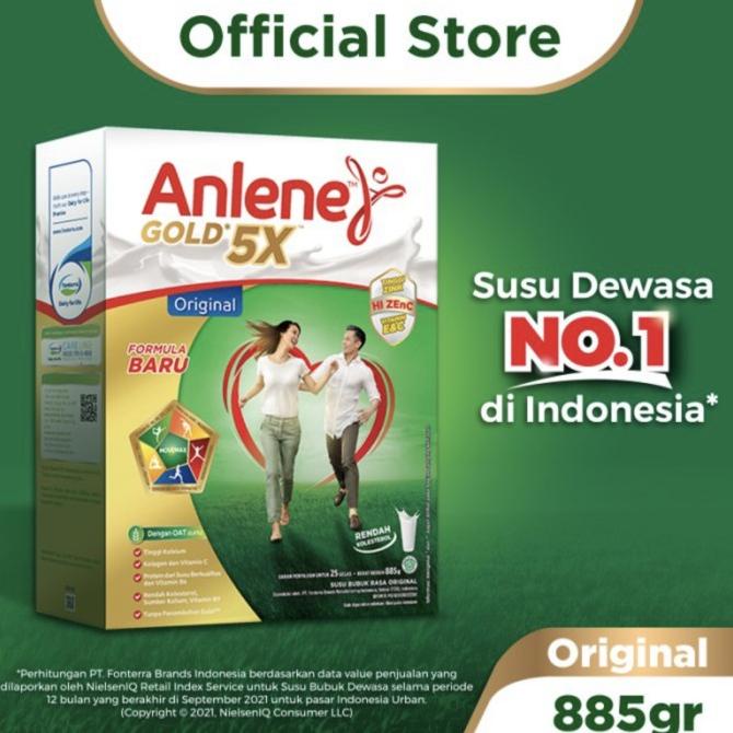 

[ COD ] Anlene Gold 5X 885 gr susu bubuk Original Coklat ( dulu 900 gr )