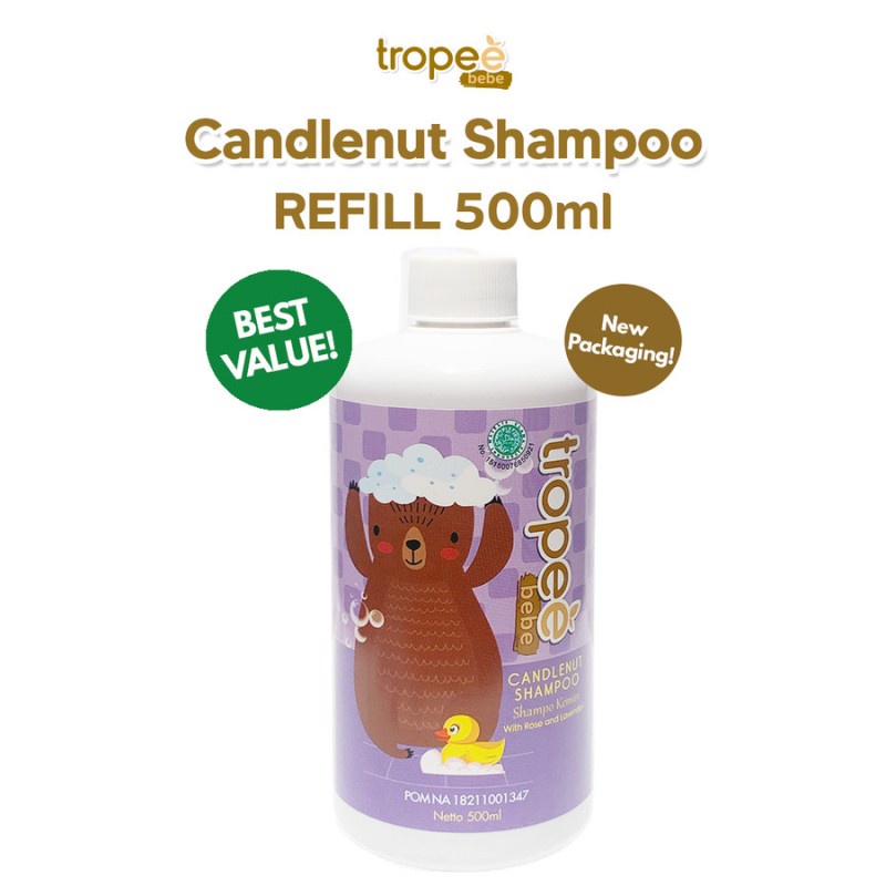 Tropee Bebe Candlenut Shampoo Kemiri Untuk Anak &amp; Bayi Refill - 500 ml