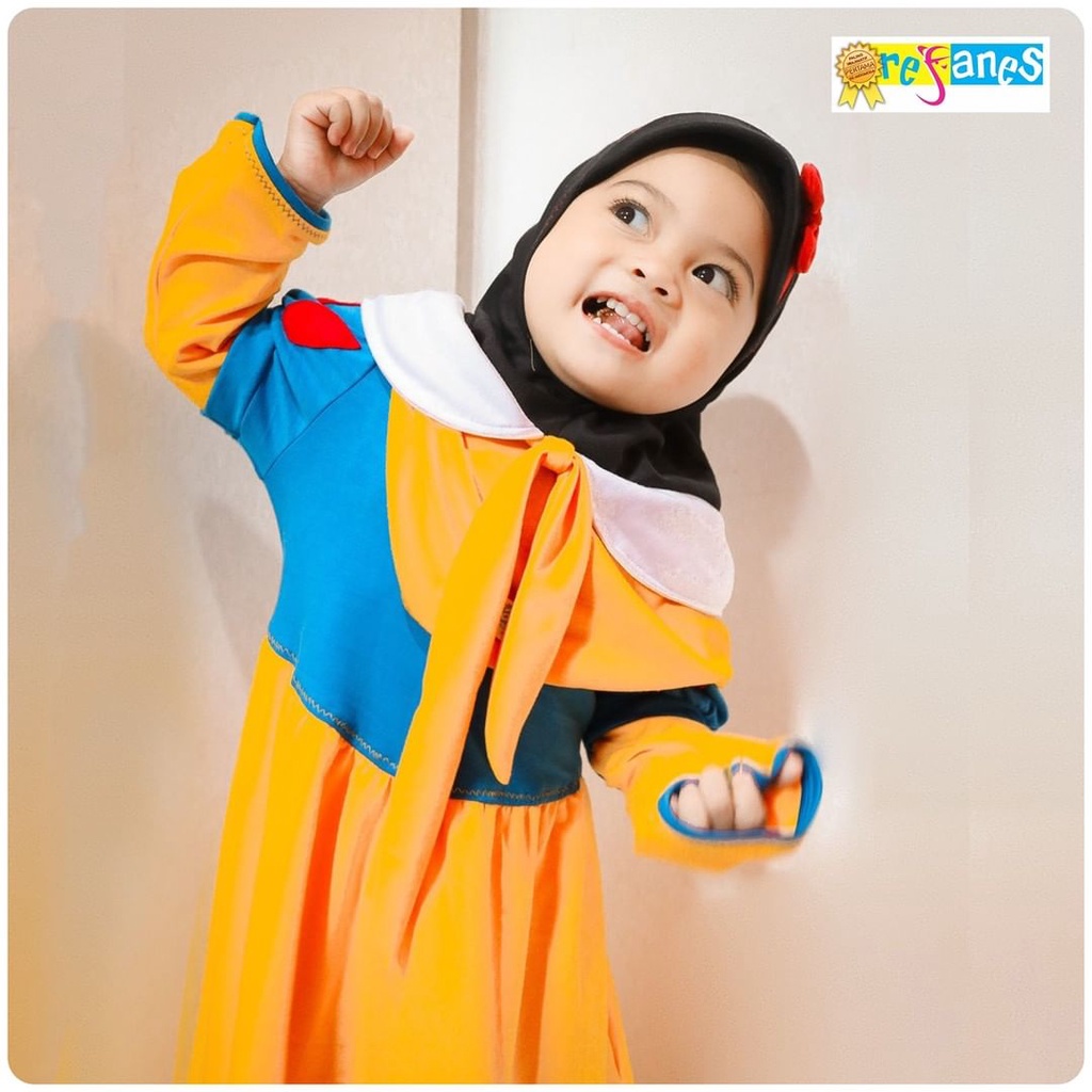 Baju Karakter Anak Snow White//Princess daily Snow white By Refanes//Baju Anak karakter TERLARIS