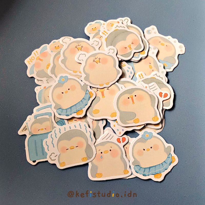 

kefistudio 45pcs Little Naive Penguin: Creative House of Stickers | Sticker Pinguin Lucu Rumah Decorative