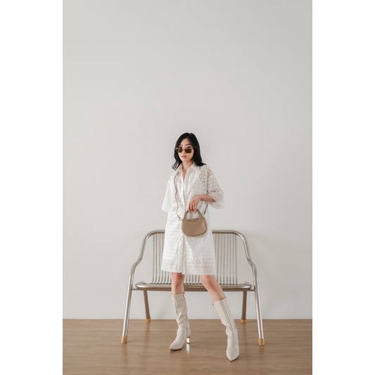 KOOZEE - JO EYELET DRESS - DRESS WANITA