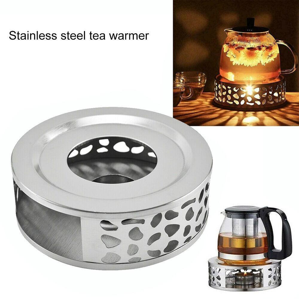 Top Tea Warmer Stainless Steel Penghangat Lilin Teaware Pemanas Base Holder
