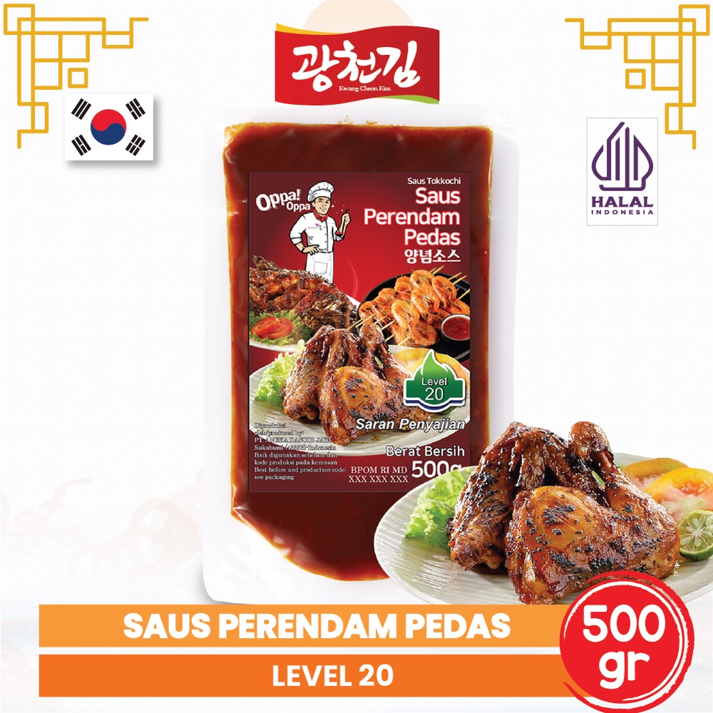 

KC. Saus Perendam Pedas Tokkochi Saus Buldak Pedas 500g Level 20 Oppa-Oppa