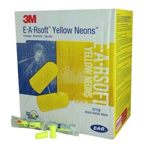 3m earplug yellow neons 312-1250 1box