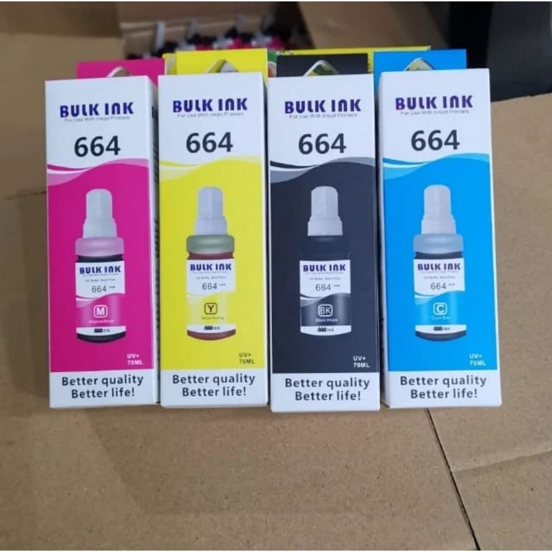 Tinta Korea Bulk Ink Epson 664 Hitam Black 664 Cyan Magenta Yellow