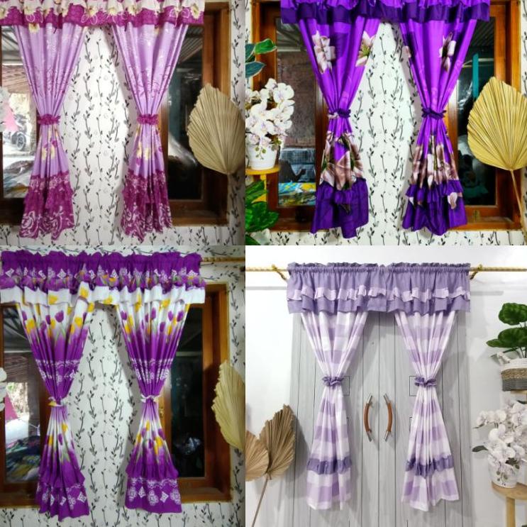 "ISU.18Oc22ˢ" Gorden Jendela Kamar Tidur Model Serut MotifUkuran 100x150cm // Horden Serut Minimalis