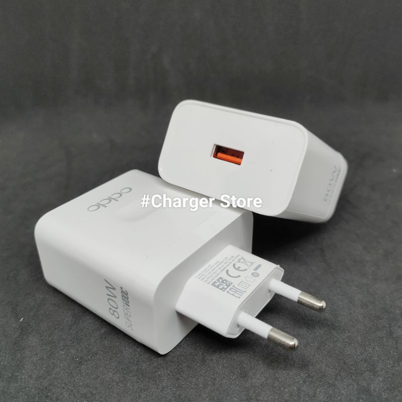 Adaptor Batok Charger Oppo 80W 6.5A SUPER VOOC DART Fast Charging