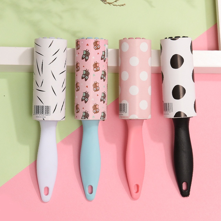 Sticky Mini Portable Lint Remover Roller Untuk Rambut Hewan Peliharaan Dengan Satu Isi Ulang Lint Roller