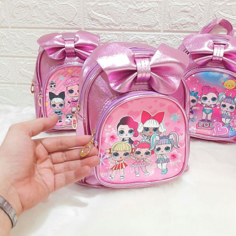 Tas Ransel Dan Selempang Anak Metalik Unicorn LOL