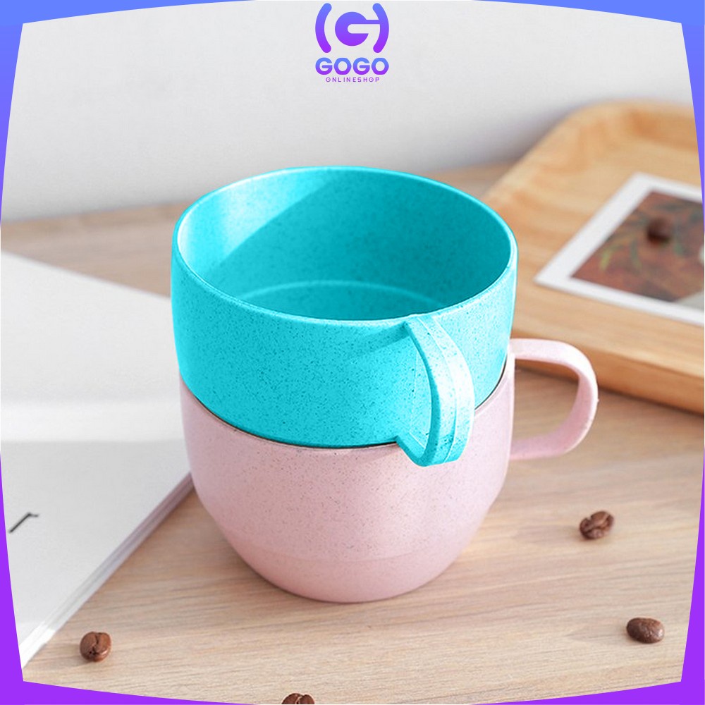 GOGO-C457 Teko Air Set Cangkir Gelas Wadah Plastik 4IN1 Ceret Air Dingin Wheat Straw Food Grade BPA Free