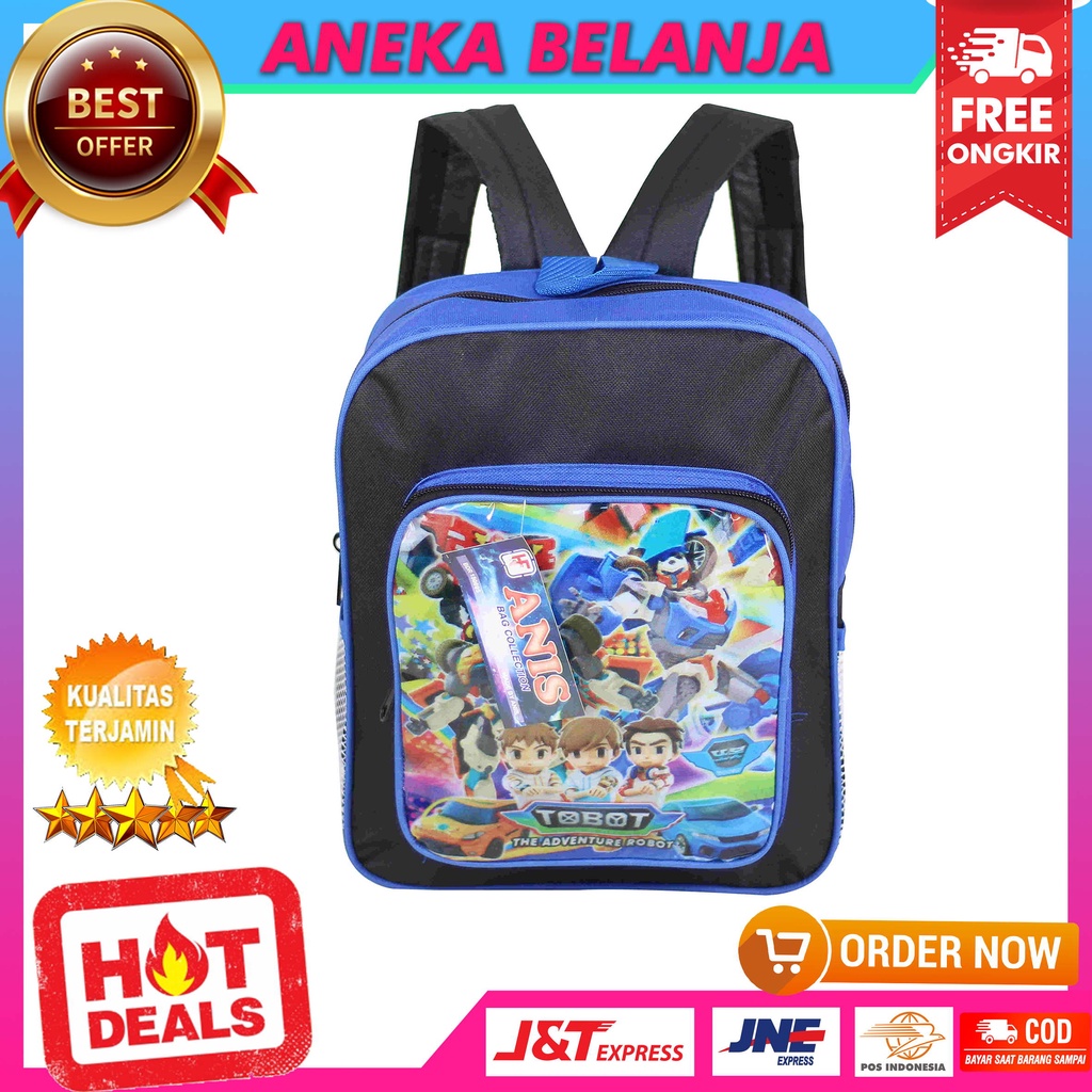 Tas Ransel Punggung Backpack Anak Sekolah PG / TK / SD Mini TOBOT BEST QUALITY