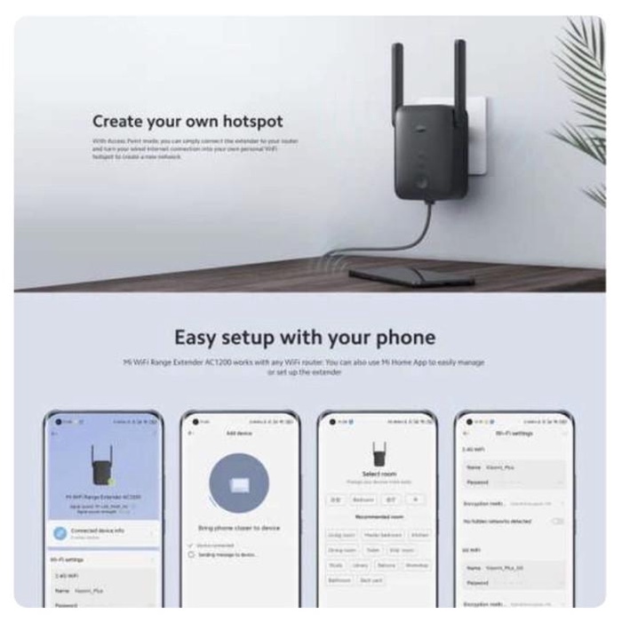 Xiaomi Mi WiFi Range Extender AC1200 - Xiaomi Wifi Extender Pro