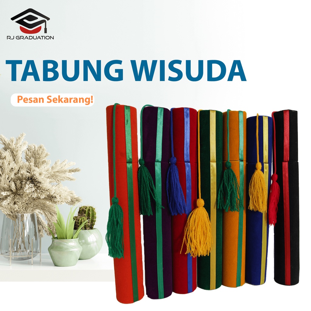 Tabung Wisuda Atribut Perlengkapan Toga Tempat Ijazah Sarjana Kelulusan RJLINEN