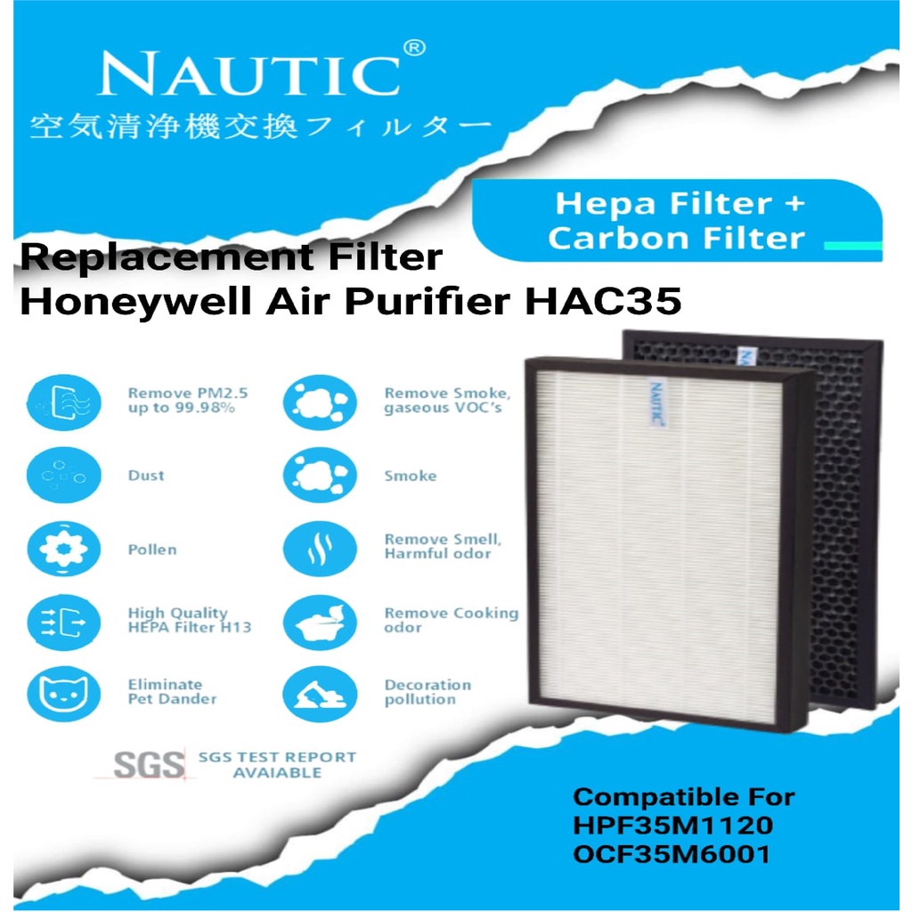 NAUTIC - Filter Honeywell Air Touch Purifier HPF35M1120 / HAC35