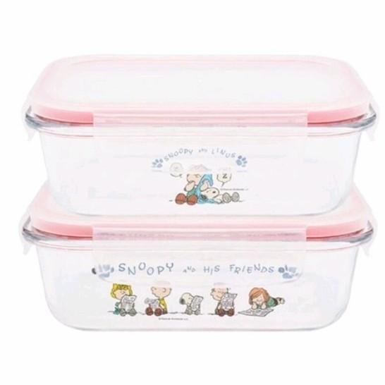 Pyrex 4Pcs Snoopy Reborn Storage Set - 2 Lock Lid