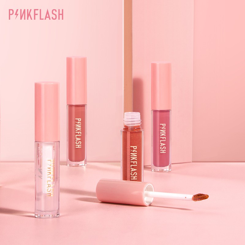 PINKFLASH OhMyGloss High Moisturising Lip Gloss Plumpmax Shimmer Lasting Glossy Lipgloss Perawatan Bibir G05 1Piece