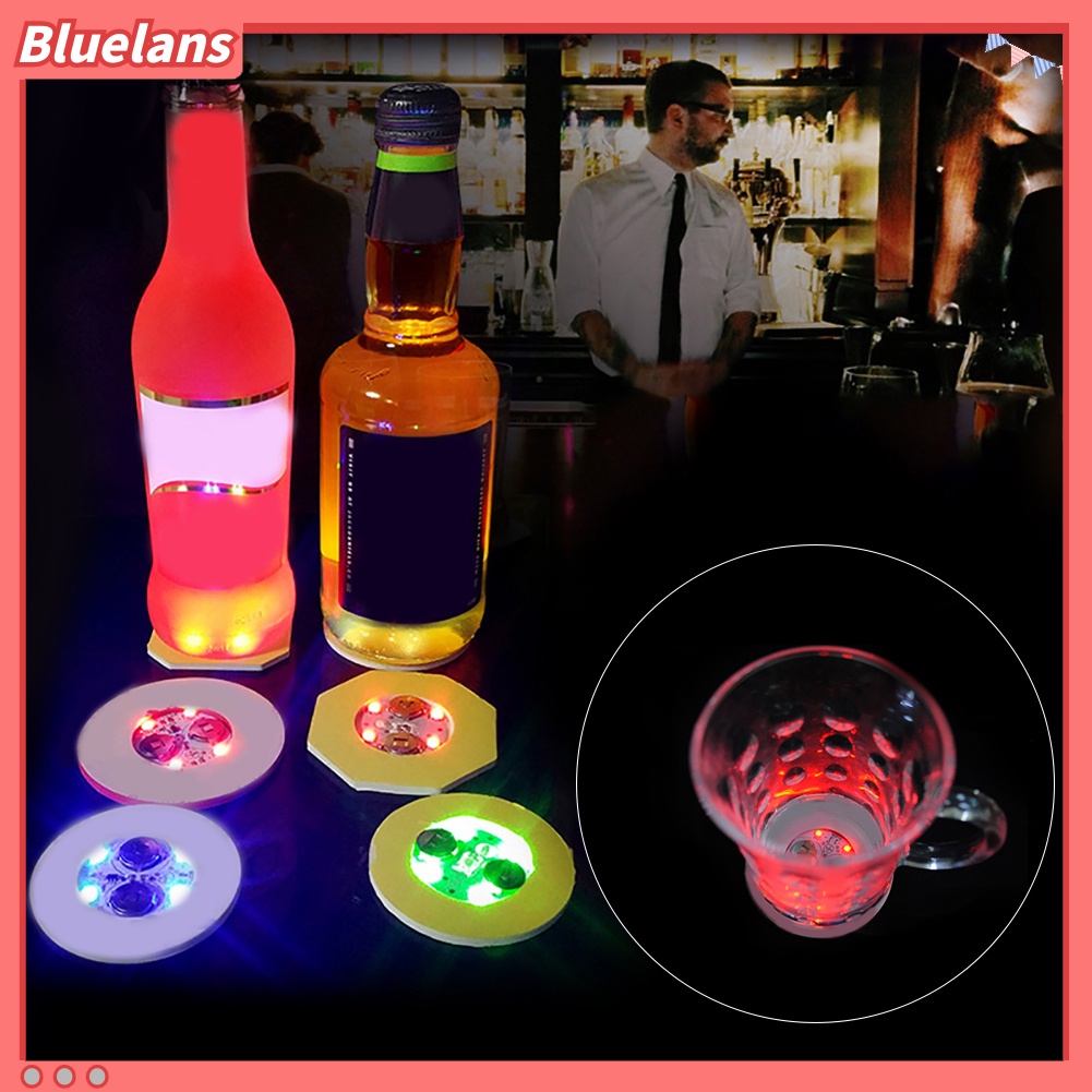 Stiker Tatakan Botol Dengan Lampu LED Luminous Untuk Dekorasi Pesta