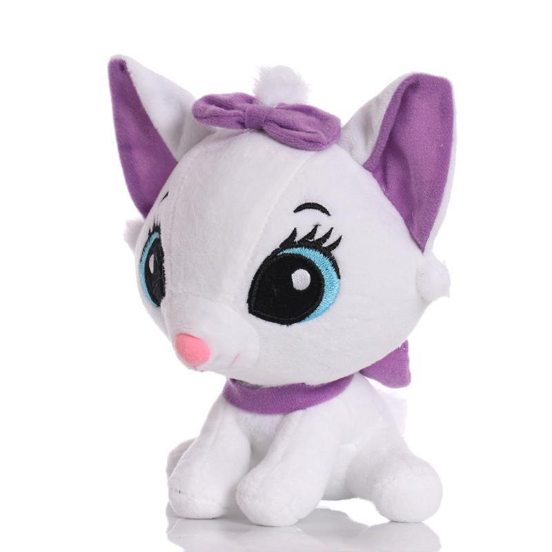 1pc Mainan Boneka Stuffed Plush Anime The Aristocats Disney Marie Cat Ukuran 19CM Warna Pink Ungu