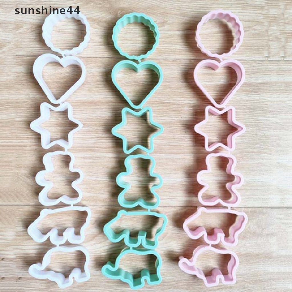 Sunshine 6Pcs Cetakan Pemotong Adonan Kue Fondant Untuk Baking