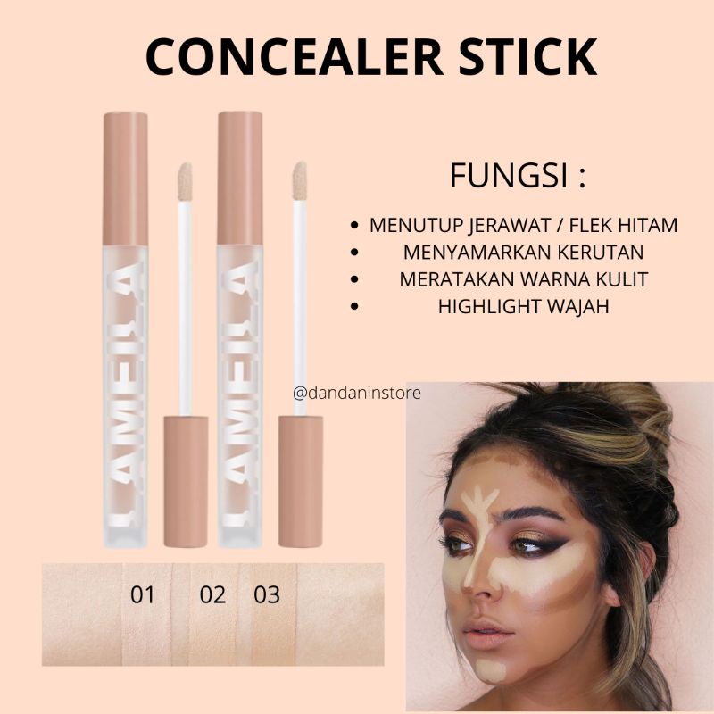 Konsiler Kosmetik Mata Liquid Concealer Full Cover Makeup LA MEI LA Kecantikan Original Murah