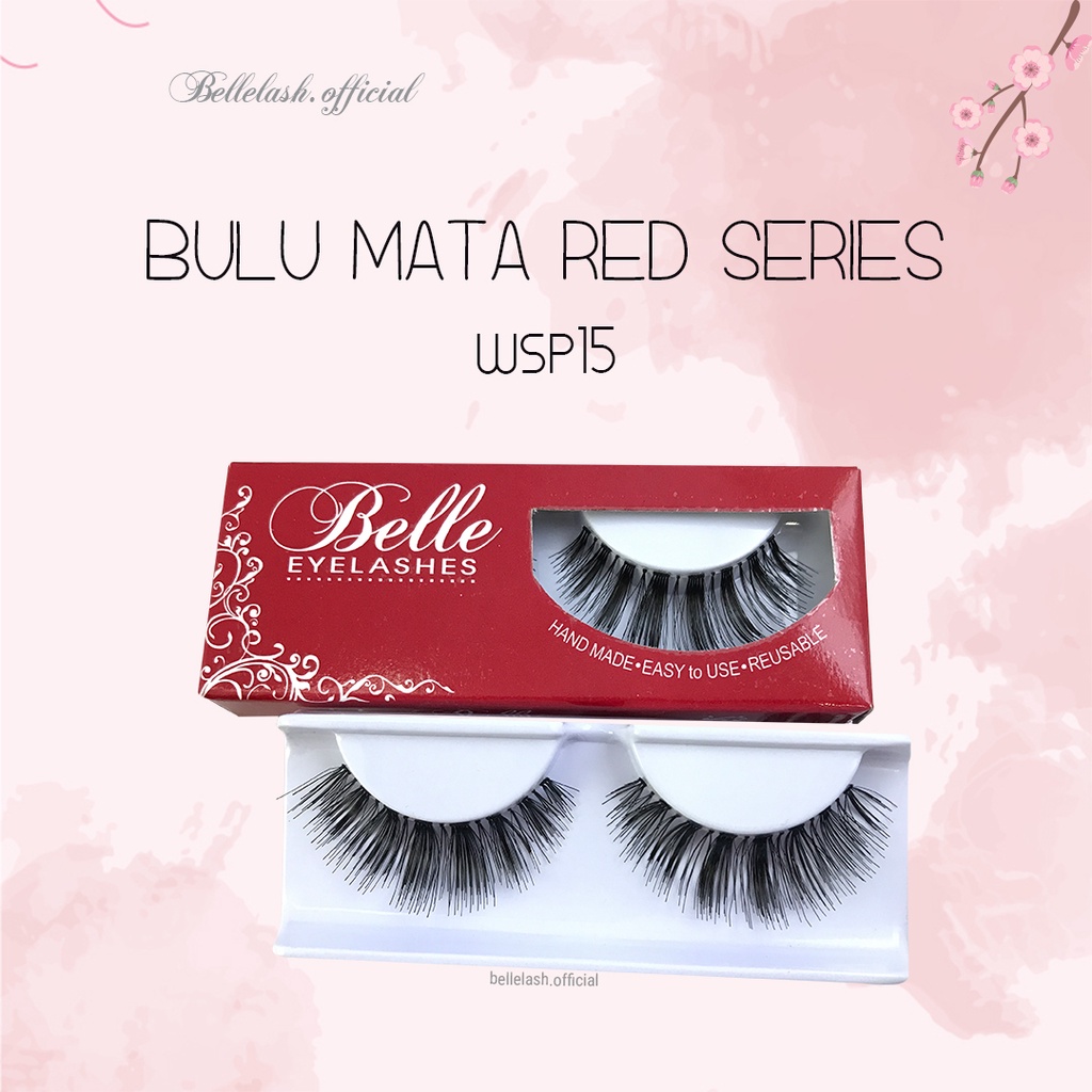 WSP 15 Bulu Mata Palsu Handmade Natural False Eyelash Eye Lashes Belle Eyelashes