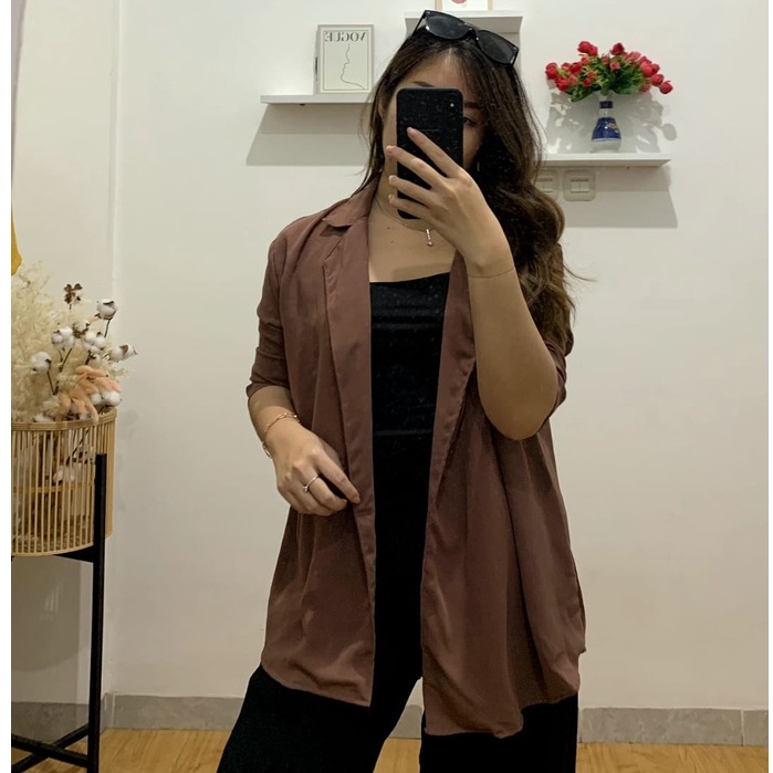 Blazer Qorin / Outer wanita polos / Blazer wanita fahsion