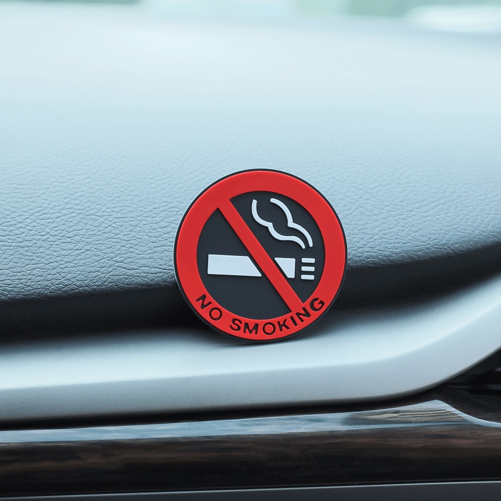 1 Pc Stiker Tanda No Smoking Bahan Silikon Untuk Jendela Mobil