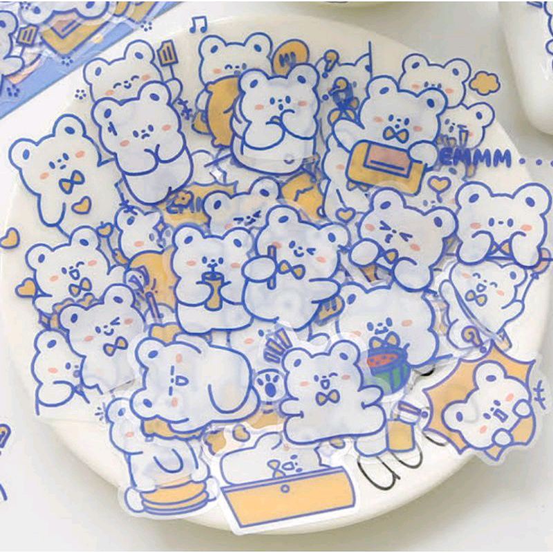 

sticker tranparan lucu per/pc 1pc 5-7 sticker