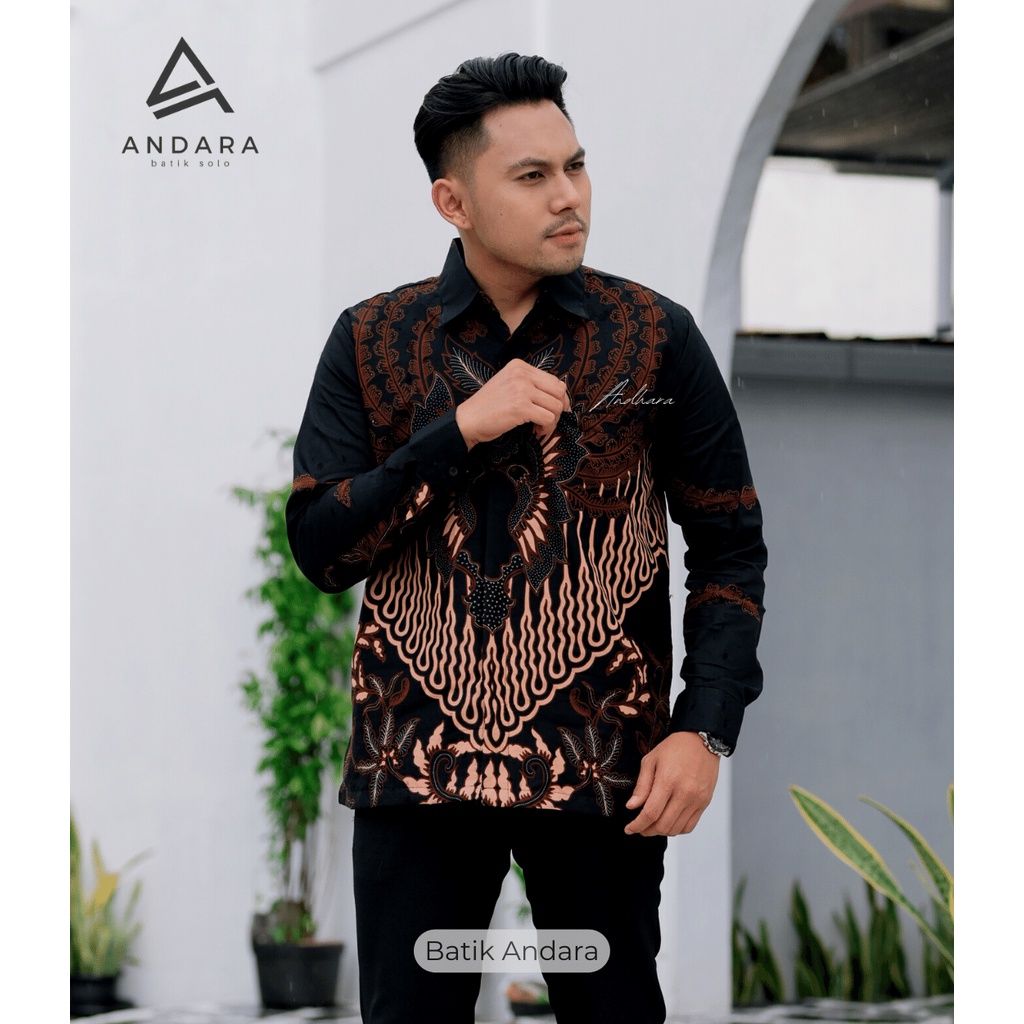 Astaguna Kemeja Batik Solo Pria Lengan Panjang Modern Premium Full Furing Terlaris Katun Solo sragenan